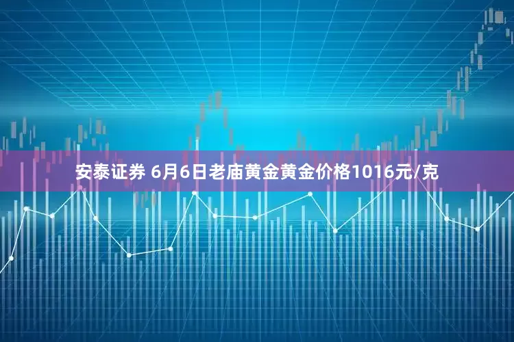 安泰证券 6月6日老庙黄金黄金价格1016元/克