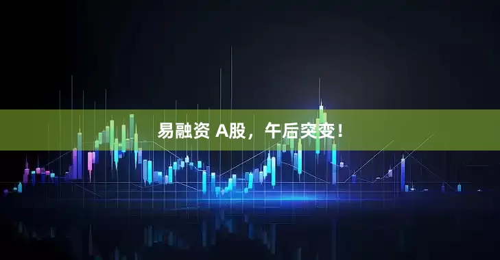 易融资 A股，午后突变！